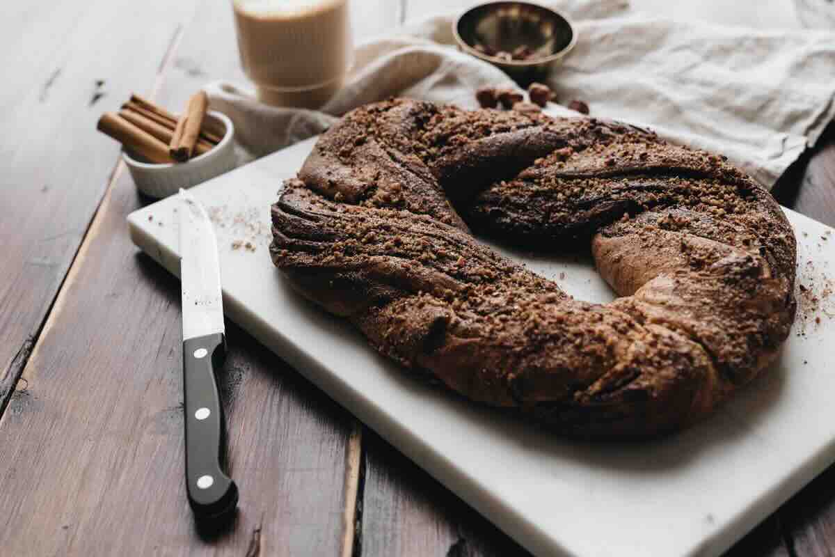 Corona di Natale al cioccolato